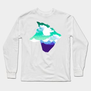 Mlm pride wolf Long Sleeve T-Shirt